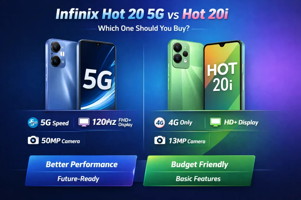 Infinix Hot 20 5G vs Hot 20i