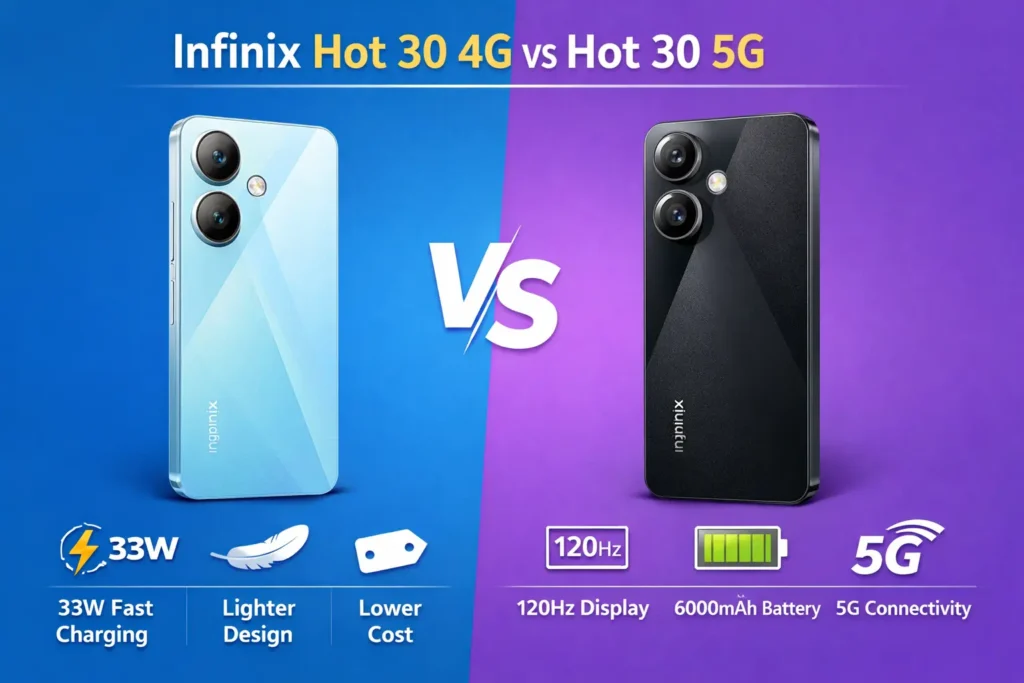 Infinix Hot 30 4G vs Hot 30 5G