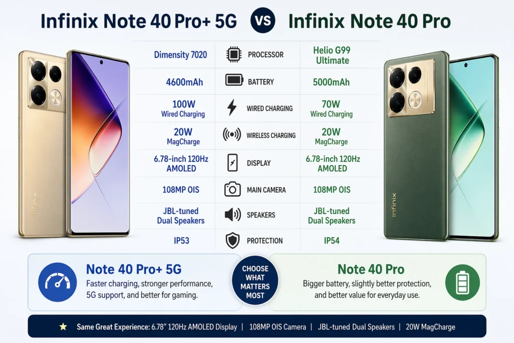 Infinix Note 40 Pro+ 5G and Note 40 Pro