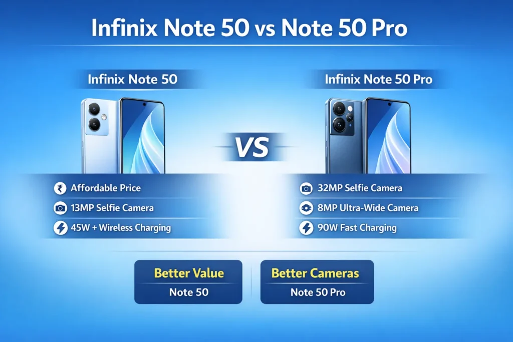 Infinix Note 50 vs Note 50 Pro