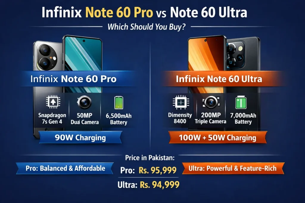 Infinix Note 60 Pro vs Note 60 Ultra