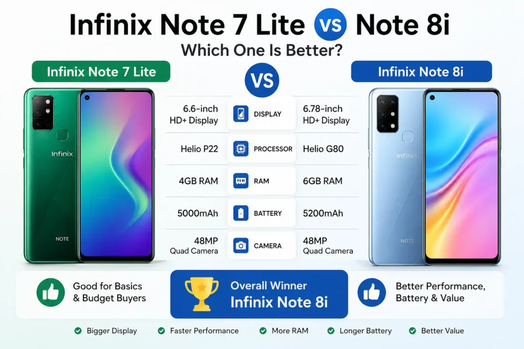 Infinix Note 7 Lite vs Note 8i