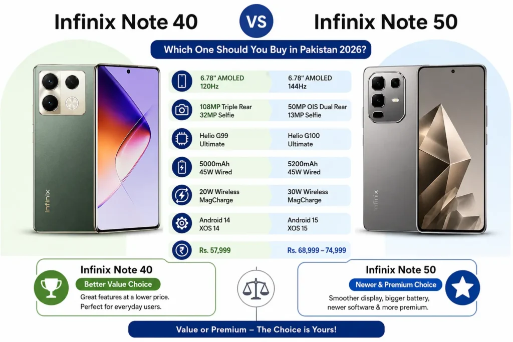 Infinix Note 40 vs Note 50