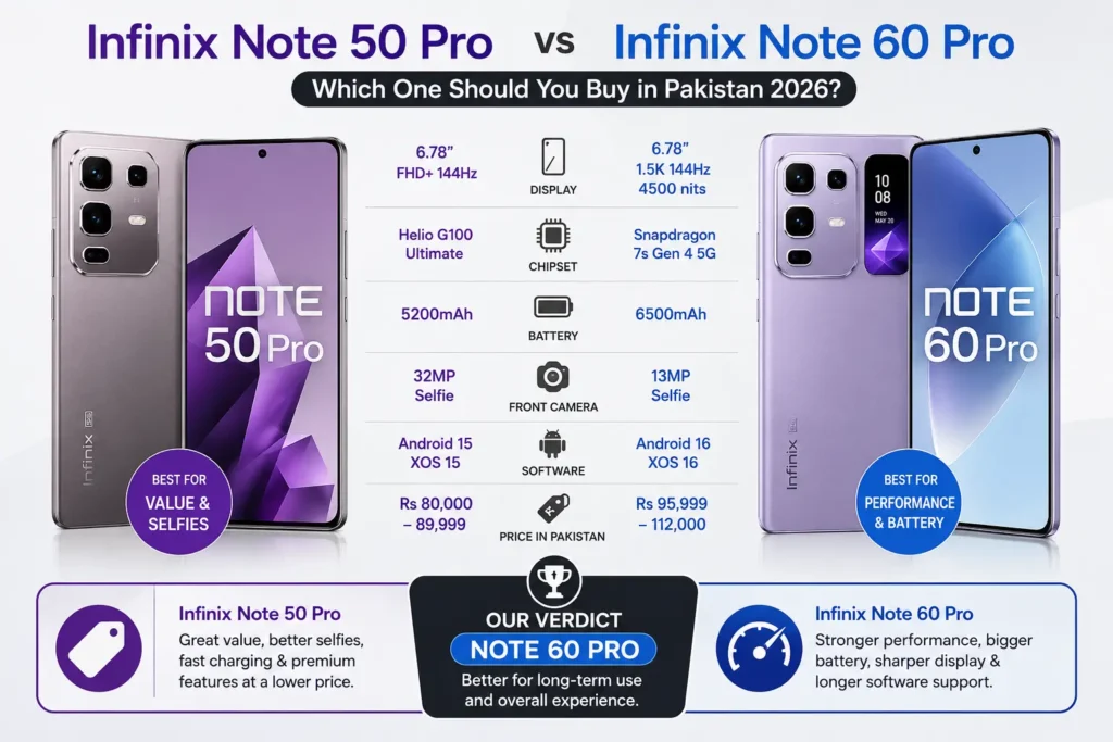 Infinix Note 50 Pro vs Note 60 Pro