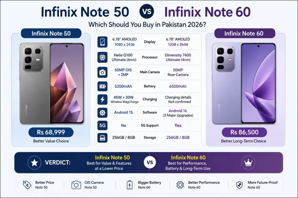 Infinix Note 50 vs Note 60